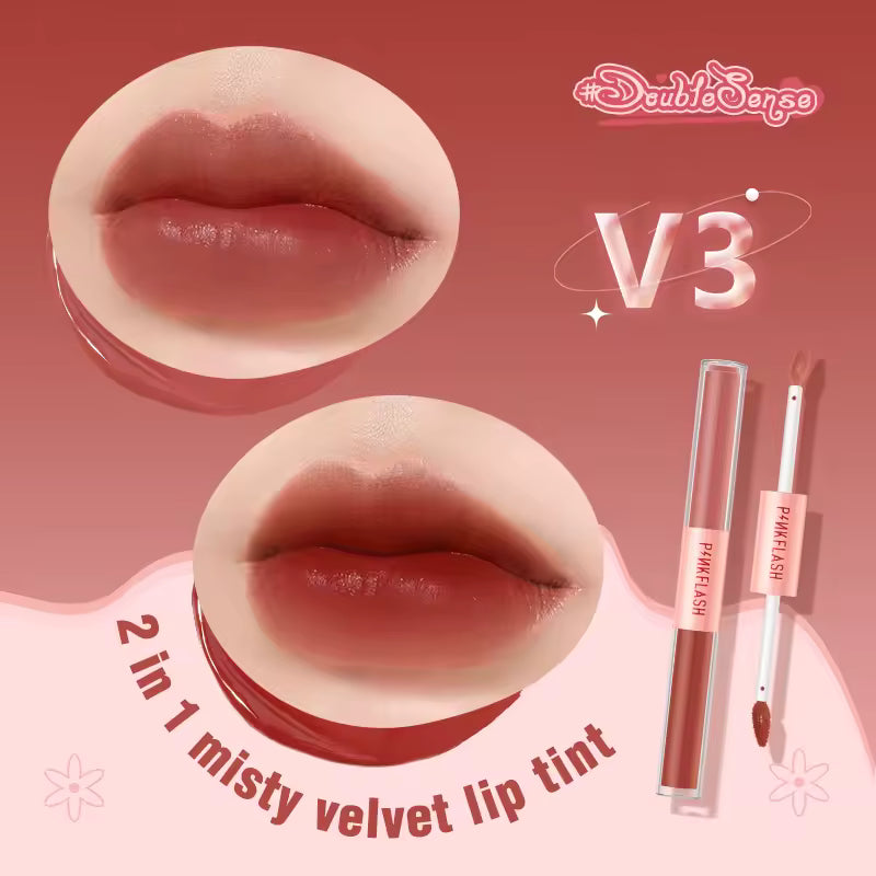 PINKFLASH 2en1 ✨ LABIAL LÍQUIDO DE TERCIOPELO | DOBLE IMPACTO DE COLOR ✨